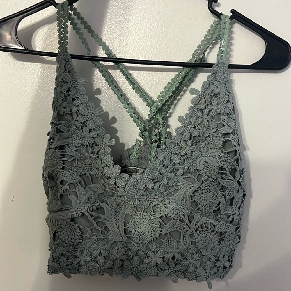 Green Floral Tank Top